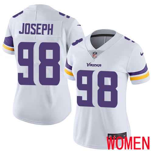 Minnesota Vikings #98 Limited Linval Joseph White Nike NFL Road Women Jersey Vapor Untouchable->youth nfl jersey->Youth Jersey